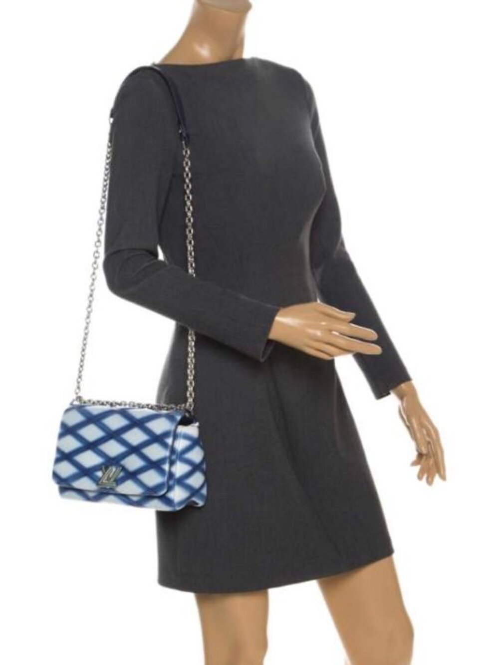 Louis Vuitton GO-14 Malletage PM Bag – Blue/White Quilted Lambskin